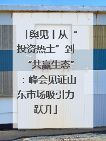舆见丨从“投资热土”到“共赢生态”：峰会见证山东市场吸引力跃升