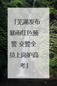 芜湖发布暴雨红色预警 交警全员上岗护高考