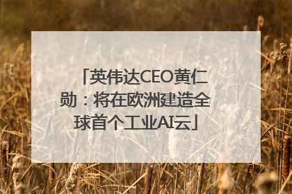 英伟达CEO黄仁勋：将在欧洲建造全球首个工业AI云