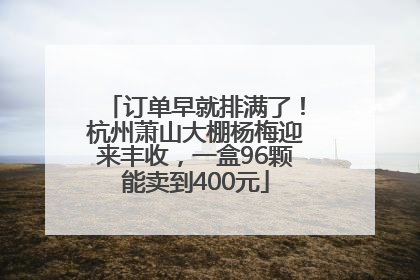 订单早就排满了！杭州萧山大棚杨梅迎来丰收，一盒96颗能卖到400元