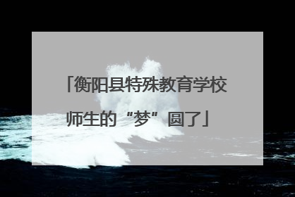衡阳县特殊教育学校师生的“梦”圆了