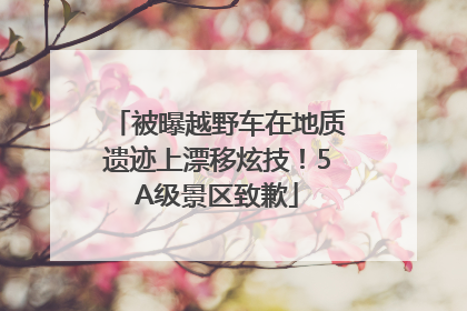 被曝越野车在地质遗迹上漂移炫技！5A级景区致歉