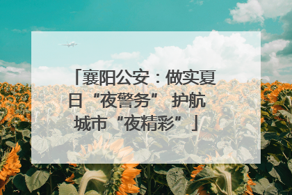 襄阳公安：做实夏日“夜警务” 护航城市“夜精彩”