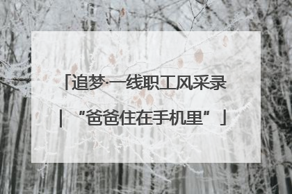 追梦·一线职工风采录｜“爸爸住在手机里”