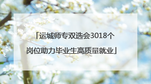 运城师专双选会3018个岗位助力毕业生高质量就业