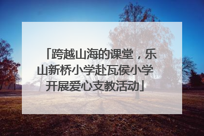 跨越山海的课堂，乐山新桥小学赴瓦侯小学开展爱心支教活动