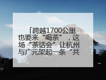 跨越1700公里也要来“喝茶”，这场“茶话会”让杭州与广元架起一条“共富之路”