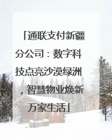 通联支付新疆分公司：数字科技点亮沙漠绿洲，智慧物业焕新万家生活