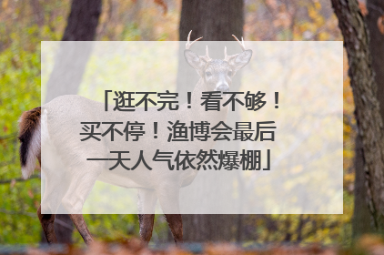 逛不完！看不够！买不停！渔博会最后一天人气依然爆棚