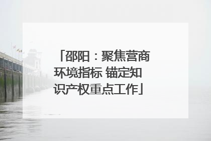 邵阳：聚焦营商环境指标 锚定知识产权重点工作