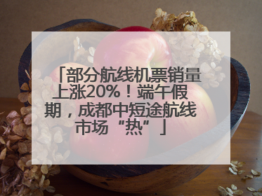 部分航线机票销量上涨20%！端午假期，成都中短途航线市场“热”