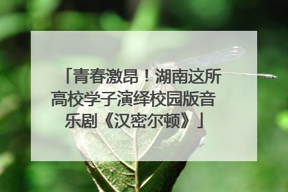 青春激昂！湖南这所高校学子演绎校园版音乐剧《汉密尔顿》
