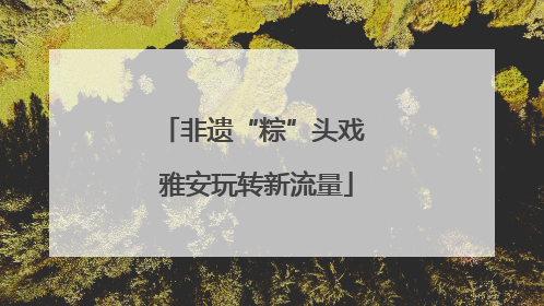 非遗“粽”头戏 雅安玩转新流量