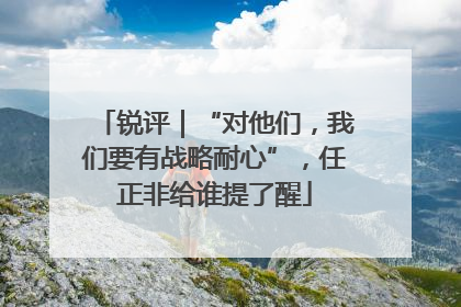锐评｜“对他们，我们要有战略耐心”，任正非给谁提了醒