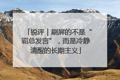 锐评｜刷屏的不是“霸总发言”，而是冷静清醒的长期主义