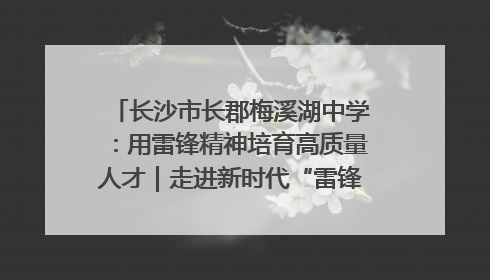 长沙市长郡梅溪湖中学：用雷锋精神培育高质量人才｜走进新时代“雷锋传人 长沙榜样”