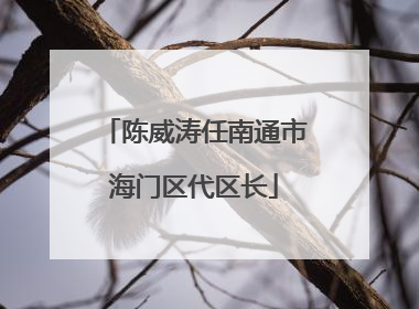 陈威涛任南通市海门区代区长