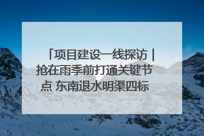 项目建设一线探访｜抢在雨季前打通关键节点 东南退水明渠四标段项目顺利完工