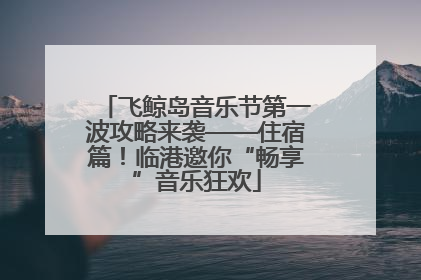 飞鲸岛音乐节第一波攻略来袭——住宿篇！临港邀你“畅享”音乐狂欢
