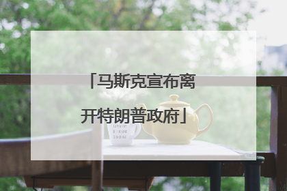 马斯克宣布离开特朗普政府