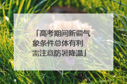 高考期间新疆气象条件总体有利 需注意防暑降温