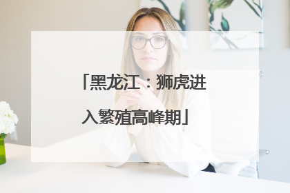 黑龙江：狮虎进入繁殖高峰期