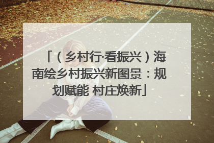 （乡村行·看振兴）海南绘乡村振兴新图景：规划赋能 村庄焕新