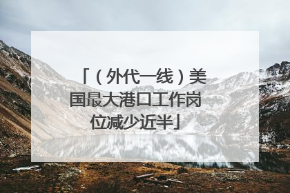 （外代一线）美国最大港口工作岗位减少近半