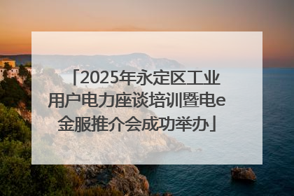 2025年永定区工业用户电力座谈培训暨电e金服推介会成功举办