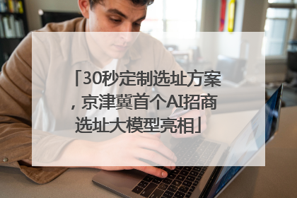 30秒定制选址方案，京津冀首个AI招商选址大模型亮相