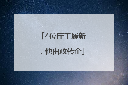 4位厅干履新，他由政转企