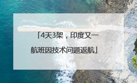 4天3架，印度又一航班因技术问题返航