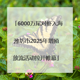6000万尾对虾入海 潍坊市2025年增殖放流活动拉开帷幕