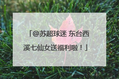 @苏超球迷 东台西溪七仙女送福利啦！